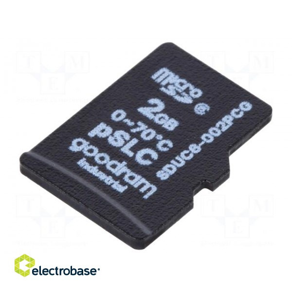 Memory card | industrial | SD Micro,pSLC | 2GB | Class 6 | 0÷70°C image 1