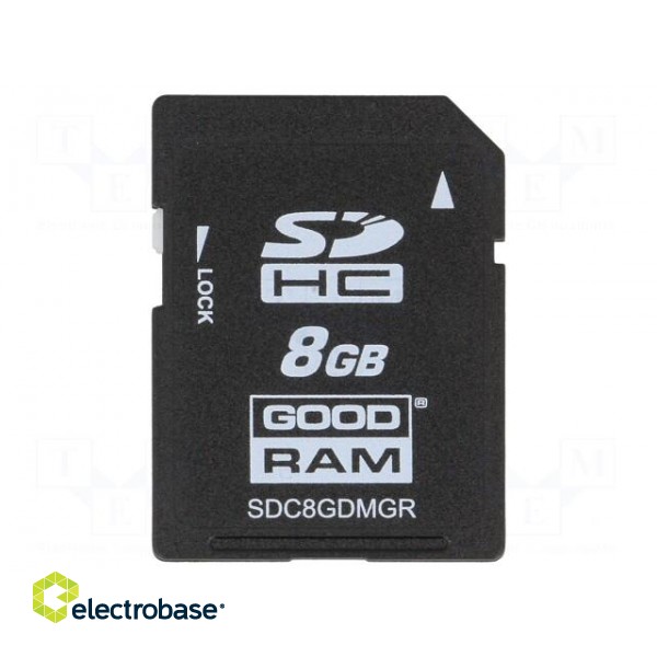 Memory card | industrial | MLC,SD | UHS I U1 | 8GB | -40÷85°C