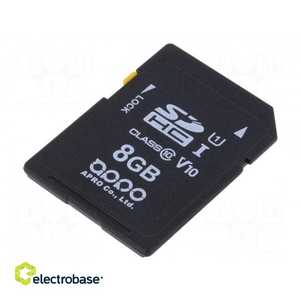 Memory card | industrial | MLC,SDHC | 8GB | -25÷85°C | PHANES-F