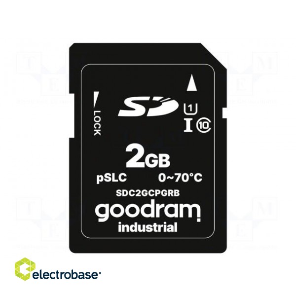 Memory card | industrial | SD,pSLC | 2GB | Class 6 | 0÷70°C paveikslėlis 2
