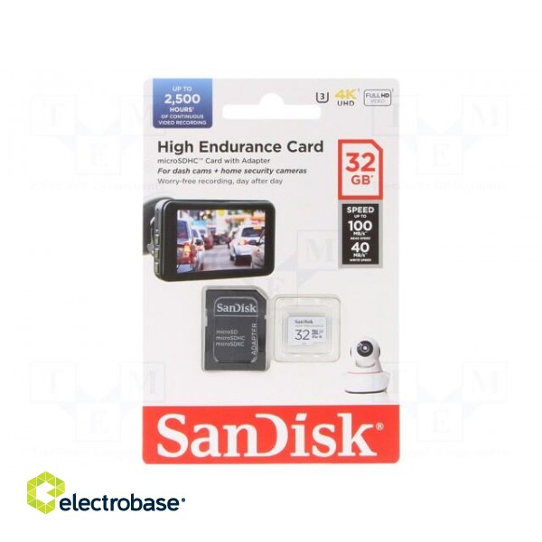 Memory card | SD HC Micro | 32GB | Read: 100MB/s | Write: 40MB/s
