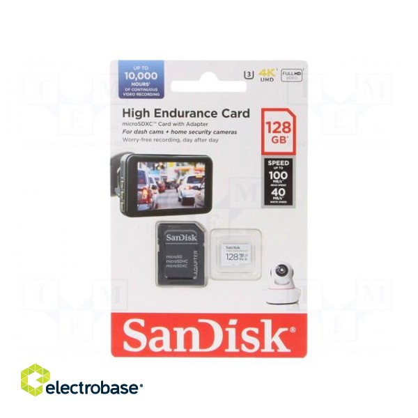 Memory card | SD XC Micro | 128GB | Read: 100MB/s | Write: 40MB/s