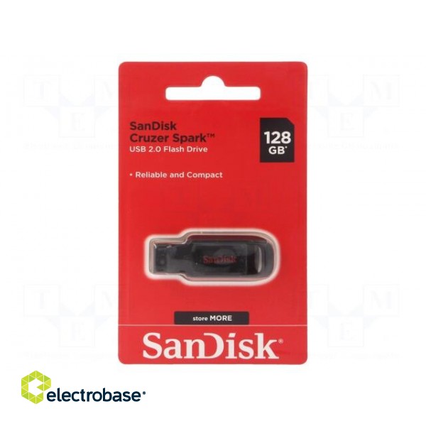 Pendrive | USB 2.0 | 128GB | USB A | CRUZER SPARK | black