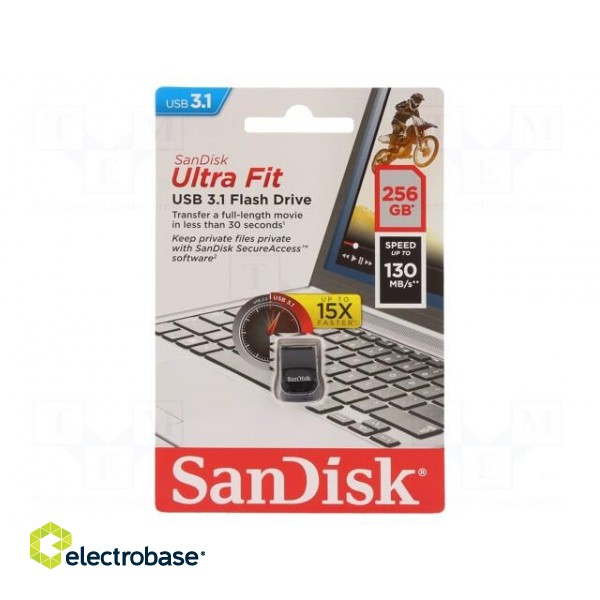 Pendrive | USB 3.2 | 256GB | R: 130MB/s | ULTRA FIT | USB A