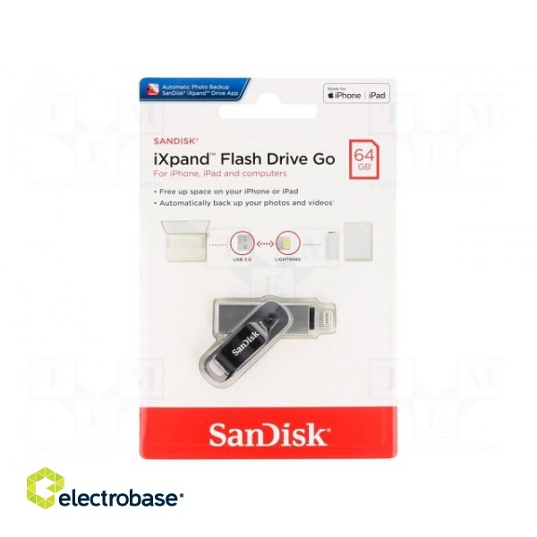 Pendrive | USB 3.0 | 64GB | Apple Lightning plug,USB A