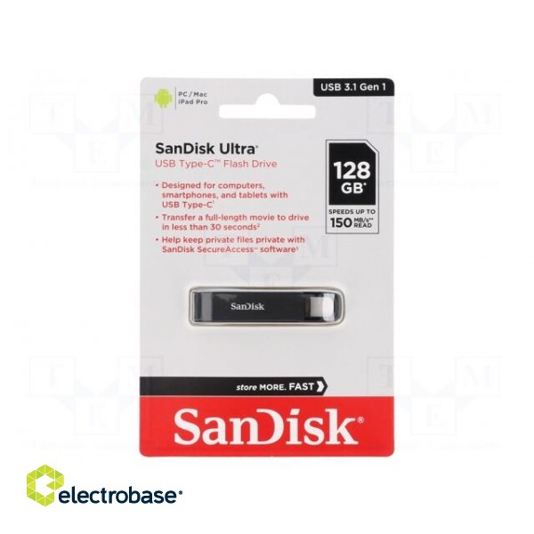 Pendrive | USB 3.1 | 128GB | 150MB/s | USB C | ULTRA USB