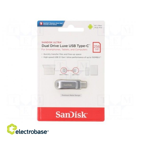 Pendrive | USB 3.1 | 256GB | 150MB/s | USB A,USB C