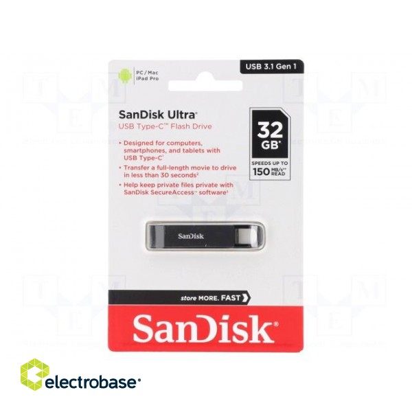 Pendrive | USB 3.1 | 32GB | 150MB/s | USB C | ULTRA USB