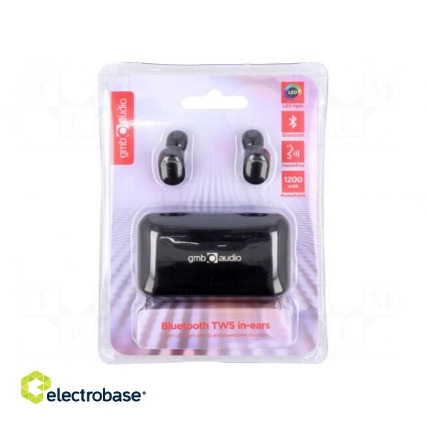 Wireless headphones with microphone | black | USB A,USB B micro