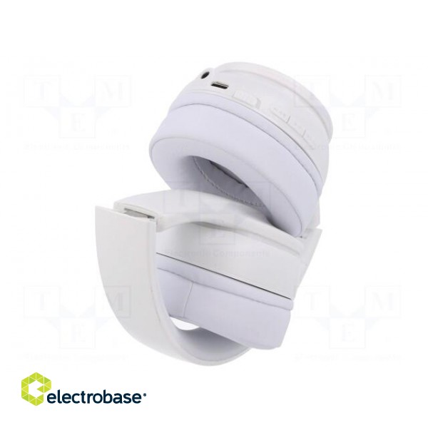 Wireless headphones with microphone | white | 20÷22000Hz | 10m | 32Ω image 2