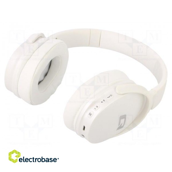 Wireless headphones with microphone | white | 20Hz÷22kHz | 64Ω image 4