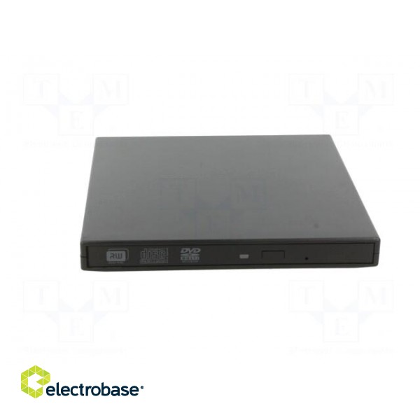 External DVD drive | black | USB A | USB 2.0 | 137x133x16mm paveikslėlis 9