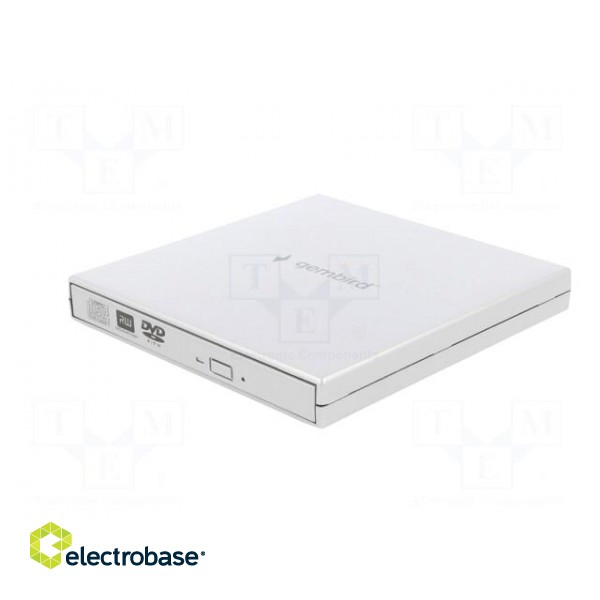 External DVD drive | silver | USB B | USB 2.0 | 140x140x14mm paveikslėlis 2