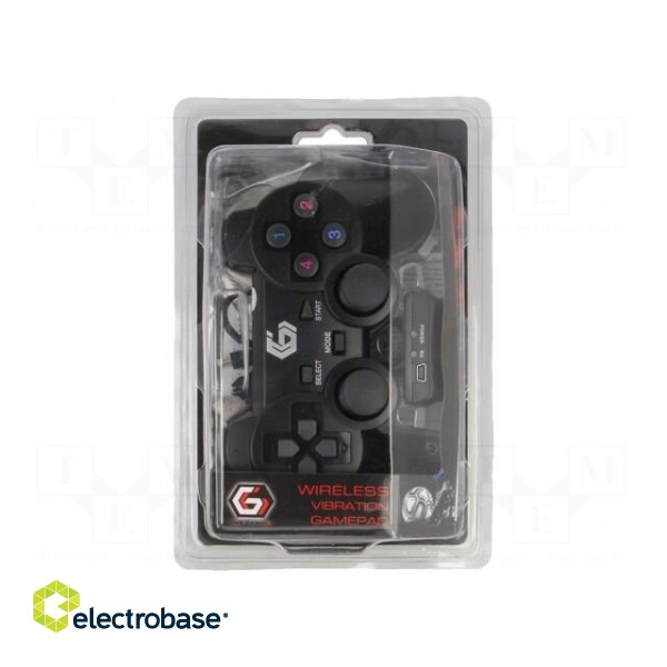 Gamepad | black | USB B mini | wireless | Features: analog joysticks