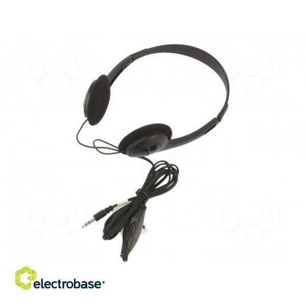 Headphones | black | Jack 3,5mm | headphones | 1.8m | 20Hz÷20kHz | 32Ω