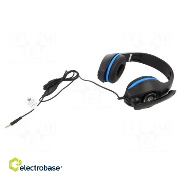 Headphones with microphone | black,blue | Jack 3,5mm | headphones