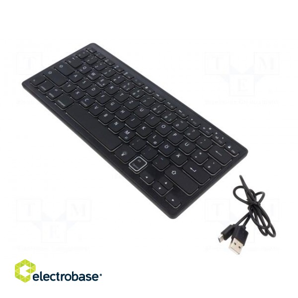 Keyboard | black | USB A | Features: with LED | 10m | 400mAh