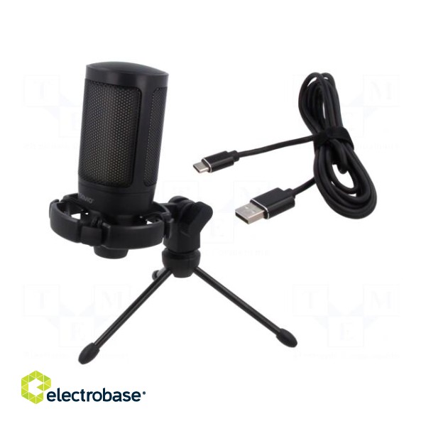 Microphone | black,red | USB A | wired | Features: PnP | 1.8m | -40dB