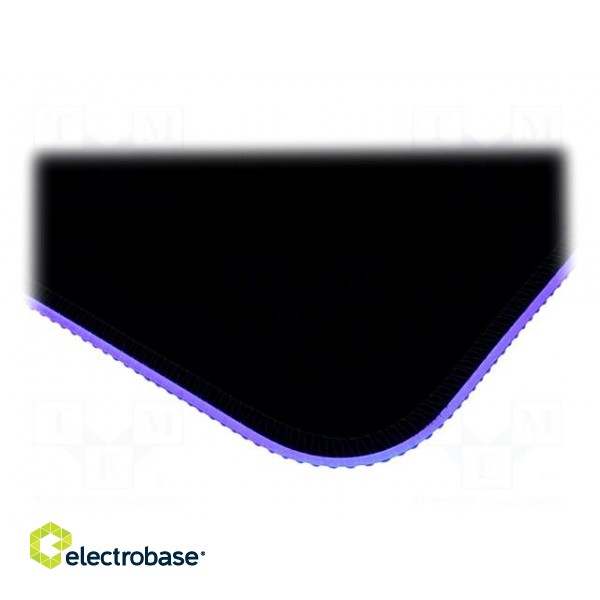 Mouse pad | black | Features: with LED | 350x260mm image 2