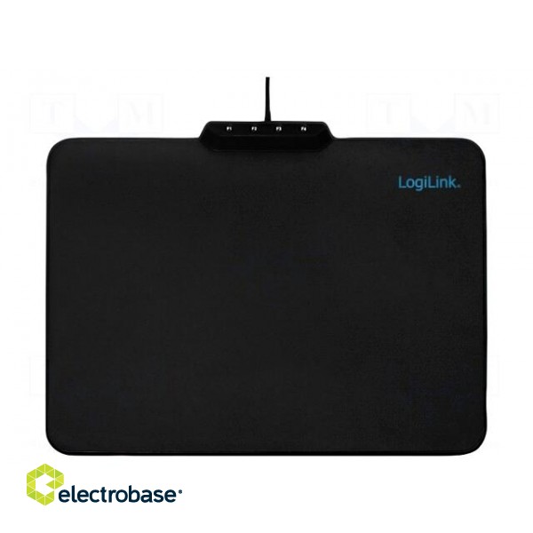 Mouse pad | black | Features: with LED | 360x260mm