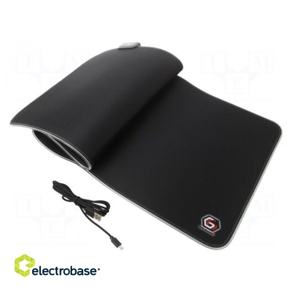 Mouse pad | black | Features: with LED | Len: 1.5m фото 1