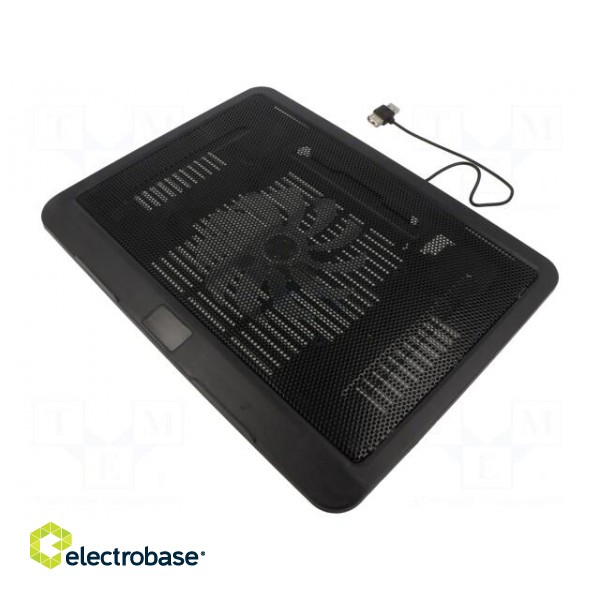Notebook cooling stand | black | USB A | Features: with LED | 0.4m