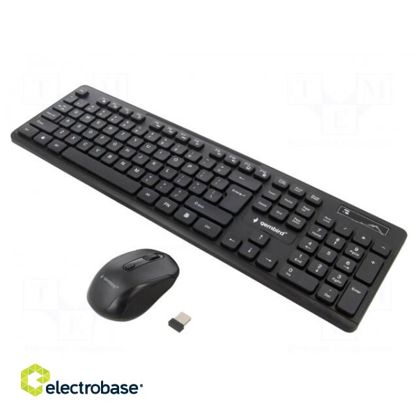 Office kit | black | USB A | wireless,slim,US layout | 10m | universal