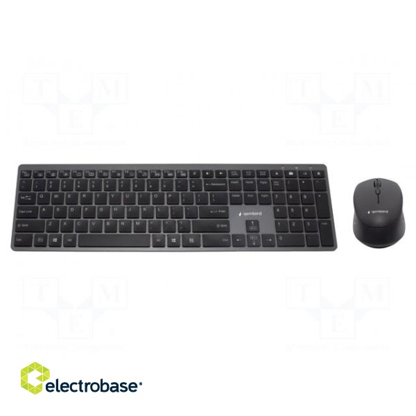 Office kit | black | USB C | wireless,US layout | 10m | No.of butt: 4