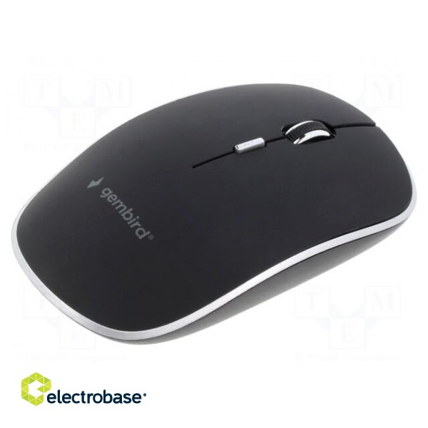 Optical mouse | black | USB A | wireless | 10m | No.of butt: 4