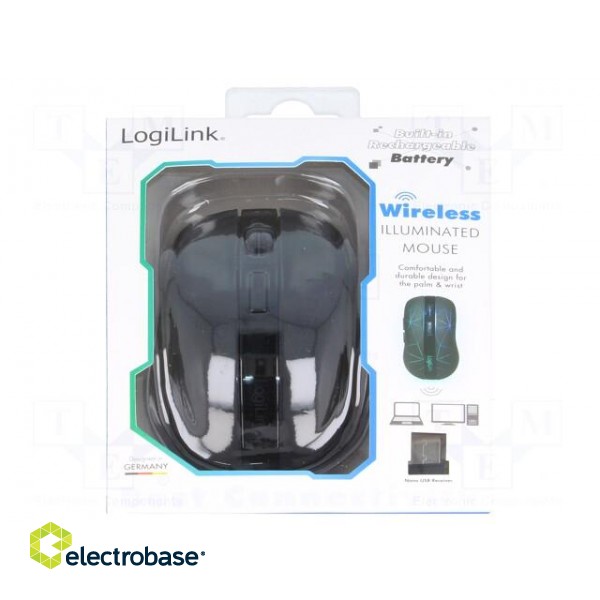 Optical mouse | black | USB A | wireless | No.of butt: 6 | 10m