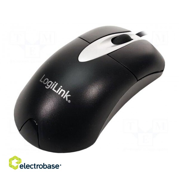 Optical mouse | black | USB | wired | 1.5m | No.of butt: 3
