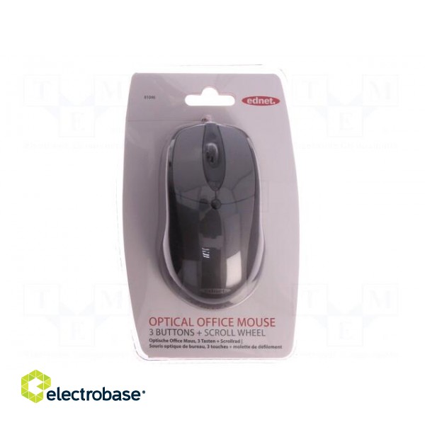Optical mouse | black | USB | wired | No.of butt: 3 | 1.5m | Features: PnP