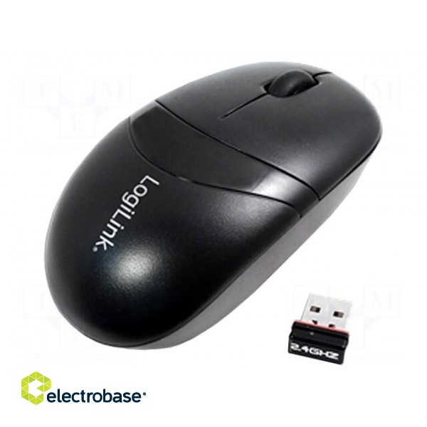 Optical mouse | black | USB | wireless | No.of butt: 3