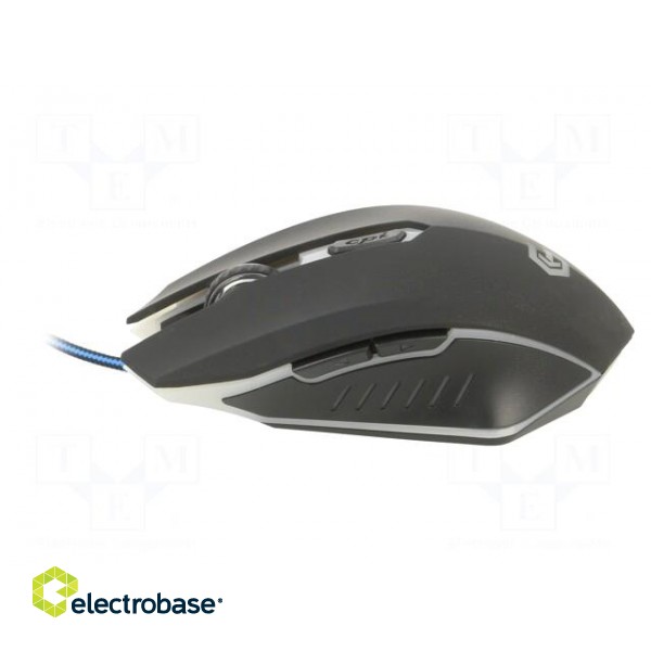 Optical mouse | black,blue | USB A | wired | 1.3m | No.of butt: 6 фото 3