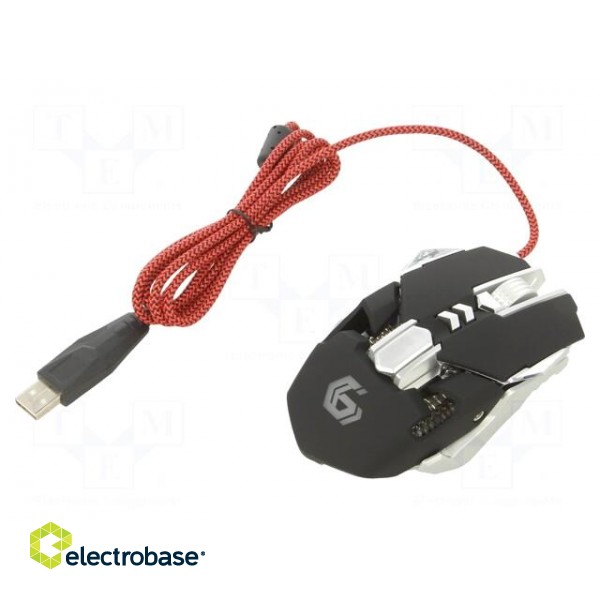 Optical mouse | black,mix colours | USB A | wired | 1.5m paveikslėlis 1