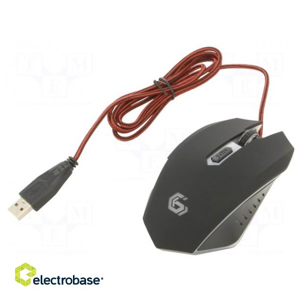 Optical mouse | black,red | USB A | wired | 1.3m | No.of butt: 6 фото 1