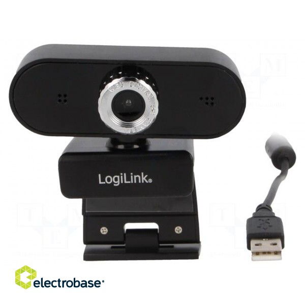 Webcam | black | USB | Features: Full HD 1080p,PnP | 1.45m | clip | 60° paveikslėlis 3