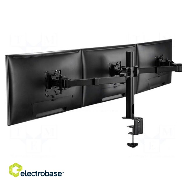 Monitor holder | 7kg | 17÷27" | Arm len: 380mm | for three monitors image 2