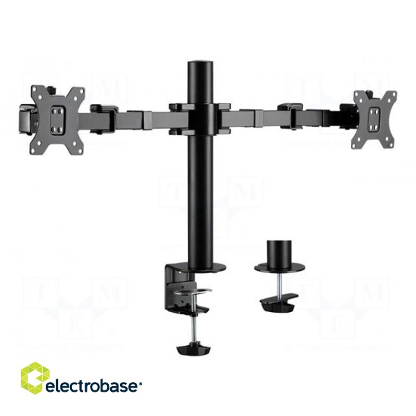 Monitor holder | 9kg | 17÷32" | Arm len: 380mm | for two monitors image 2