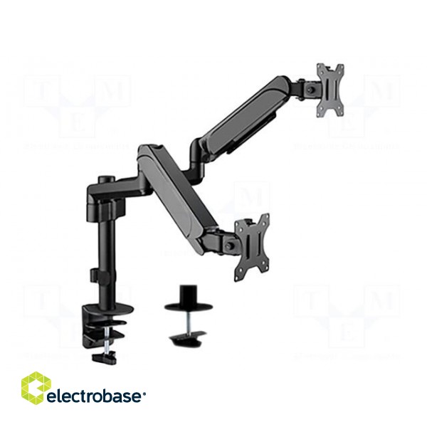 Monitor holder | 9kg | 17÷32" | Arm len: 533mm | for two monitors