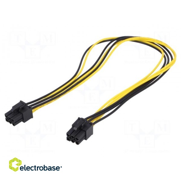 Cable: mains | both sides,PCI-E 6pin female | 0.4m
