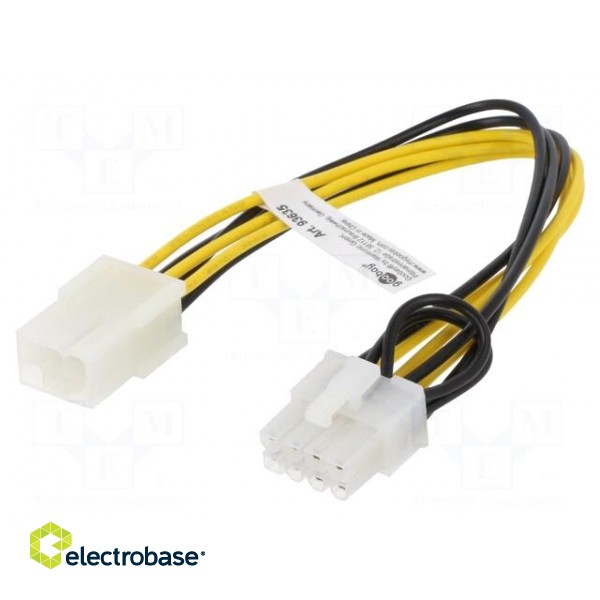 Cable: mains | PCI-E 6pin male,PCI-E 8pin female | 0.2m