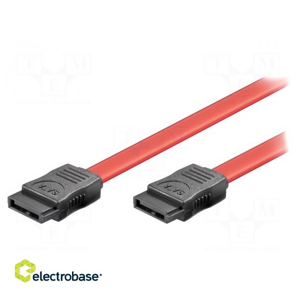 Cable: SATA | both sides,eSATA L-Type plug | 0.5m | red