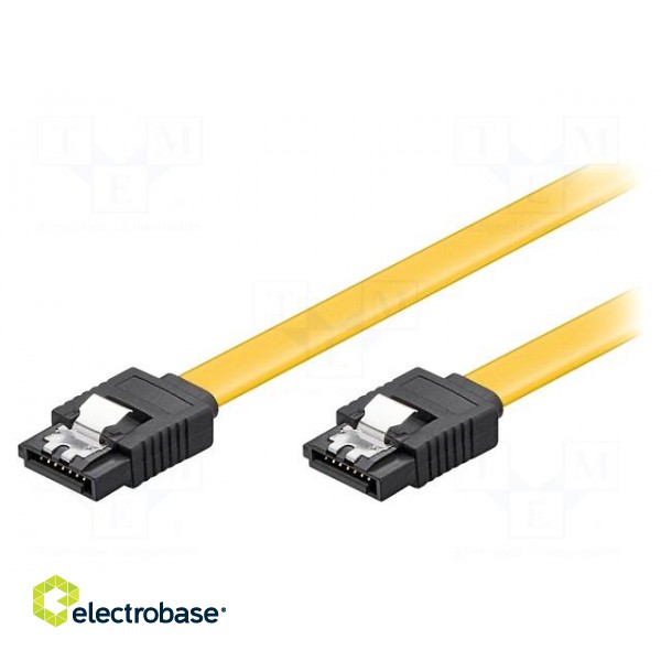 Cable: SATA | both sides,SATA L-Type plug | 0.5m | yellow