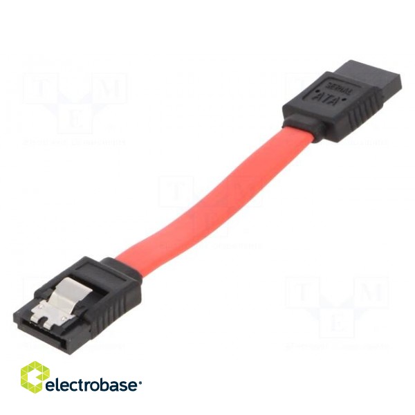 Cable: SATA | SATA plug,both sides | 0.1m | SATA III | red | Cablexpert