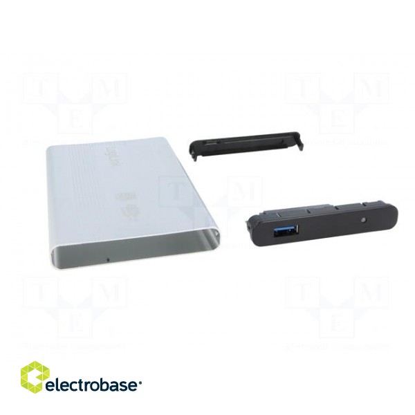 Hard discs housing: 2,5" | PnP and hot-plug | USB,SATA | silver image 9