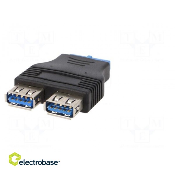 Transition: adapter | USB 3.0 19pin,USB A socket x2 image 6