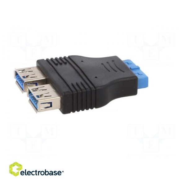 Transition: adapter | USB 3.0 19pin,USB A socket x2 image 7
