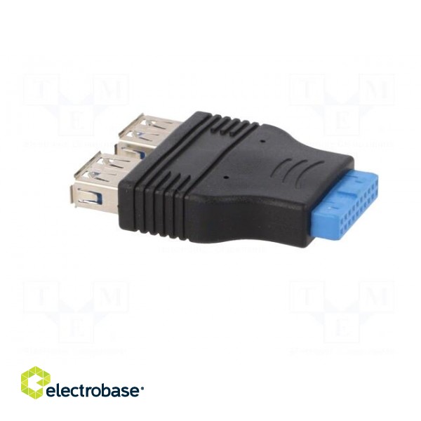 Transition: adapter | USB 3.0 19pin,USB A socket x2 image 8