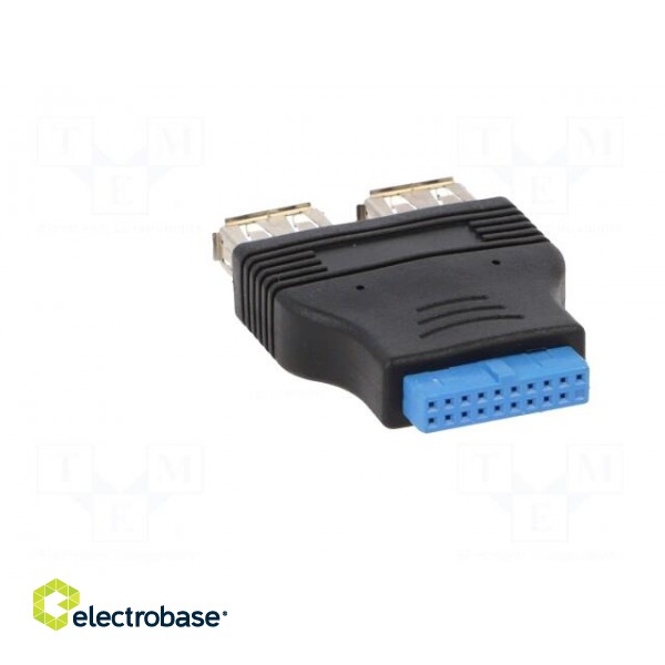 Transition: adapter | USB 3.0 19pin,USB A socket x2 image 9